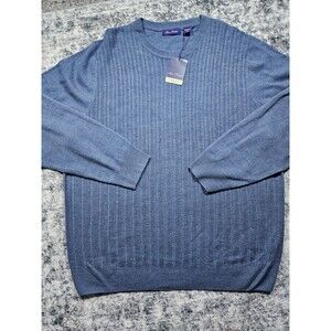 Alan Flusser Sweater Blue Acrylic Men's XXL Classic NWT